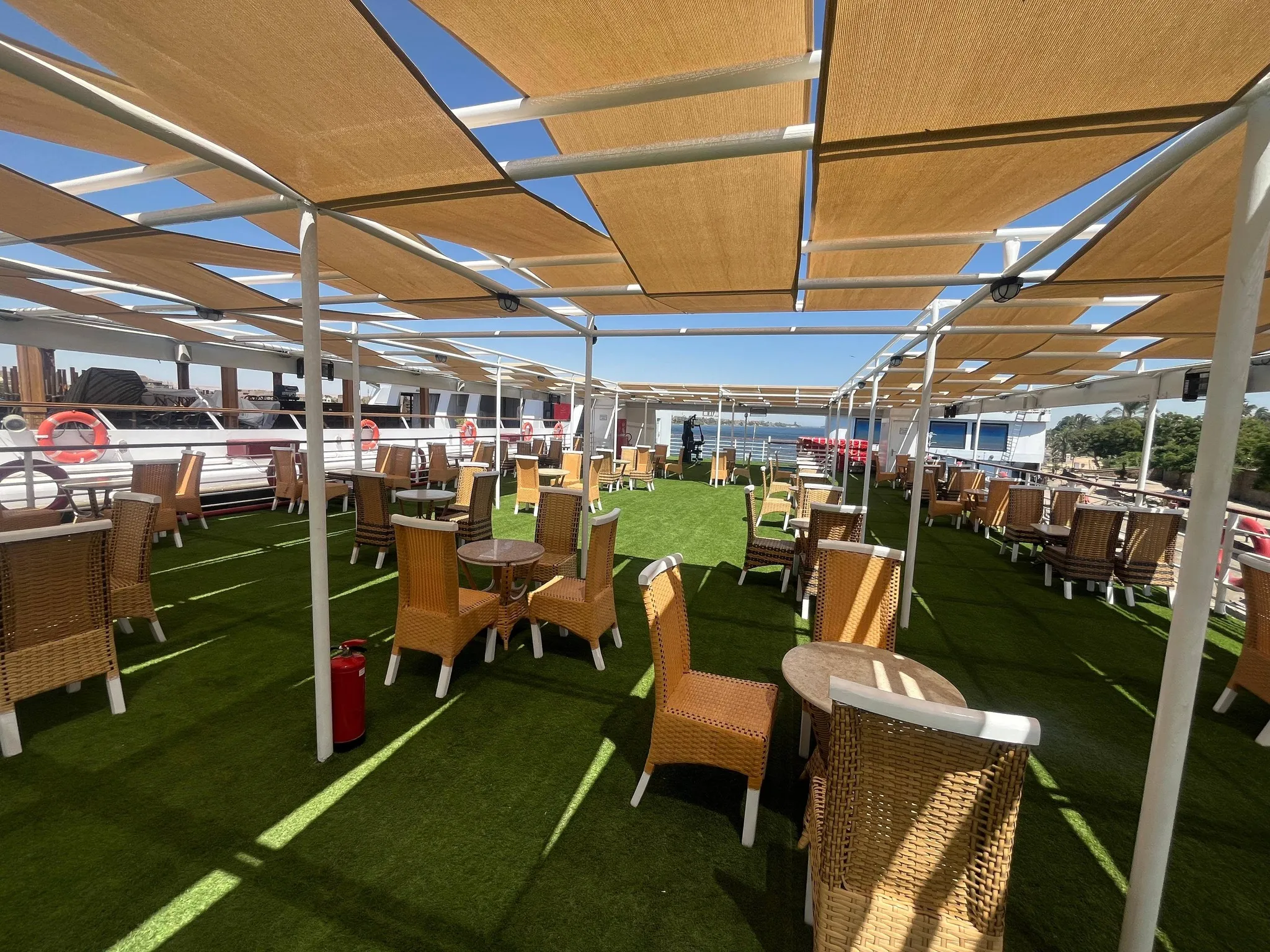 Sun deck of the SUNRISE Nile Saray Nile Cruise Nile cruise